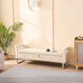 Corduroy Storage Bench with Armrests for Living Room, Entryway and Bedroom