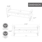 Corduroy Storage Bench with Armrests for Living Room, Entryway and Bedroom