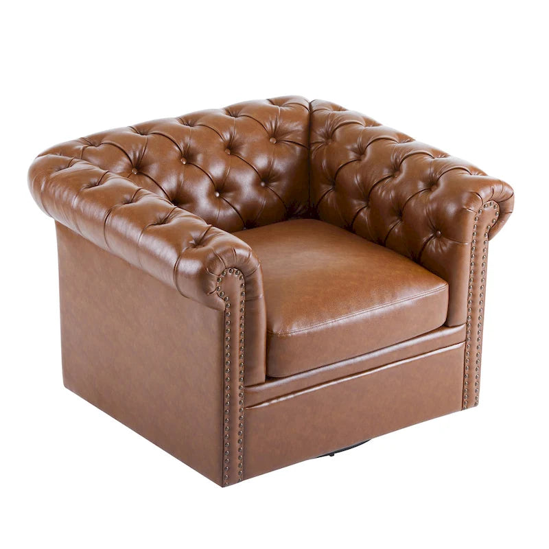 Chesterfield Swivel Tufted Club Chair