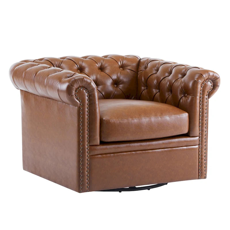Chesterfield Swivel Tufted Club Chair