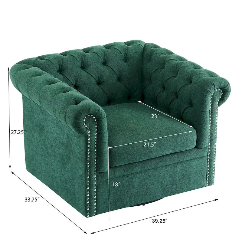 Chesterfield Swivel Tufted Club Chair
