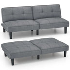 Convertible Folding Futon Sofa Bed with 6-Position Adjustable Backrest