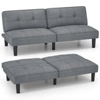 Costway Convertible Folding Futon Sofa Bed with 6-Position Adjustable - See Details