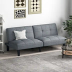 Convertible Folding Futon Sofa Bed with 6-Position Adjustable Backrest
