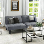 Convertible Folding Futon Sofa Bed with 6-Position Adjustable Backrest
