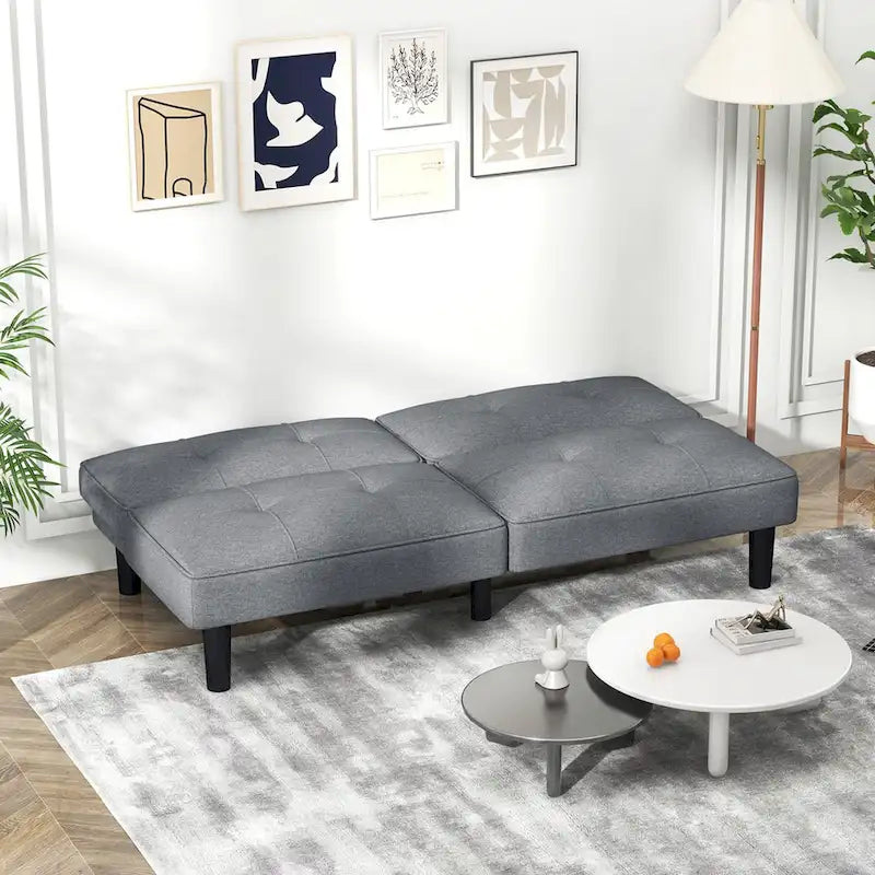 Convertible Folding Futon Sofa Bed with 6-Position Adjustable Backrest