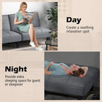 Convertible Folding Futon Sofa Bed with 6-Position Adjustable Backrest