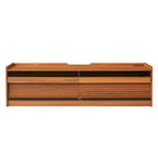 Modern TV Stand with 4 Drawers and Built-In Charging Ports