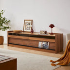 Modern TV Stand with 4 Drawers and Built-In Charging Ports