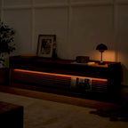 Modern TV Stand with 4 Drawers and Built-In Charging Ports