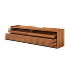 Modern TV Stand with 4 Drawers and Built-In Charging Ports