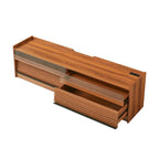 Modern TV Stand with 4 Drawers and Built-In Charging Ports