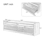 Modern TV Stand with 4 Drawers and Built-In Charging Ports