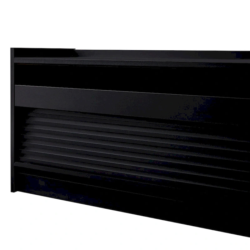 Modern TV Stand with 4 Drawers and Built-In Charging Ports