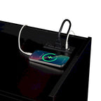 Modern TV Stand with 4 Drawers and Built-In Charging Ports