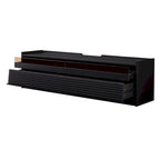 Modern TV Stand with 4 Drawers and Built-In Charging Ports