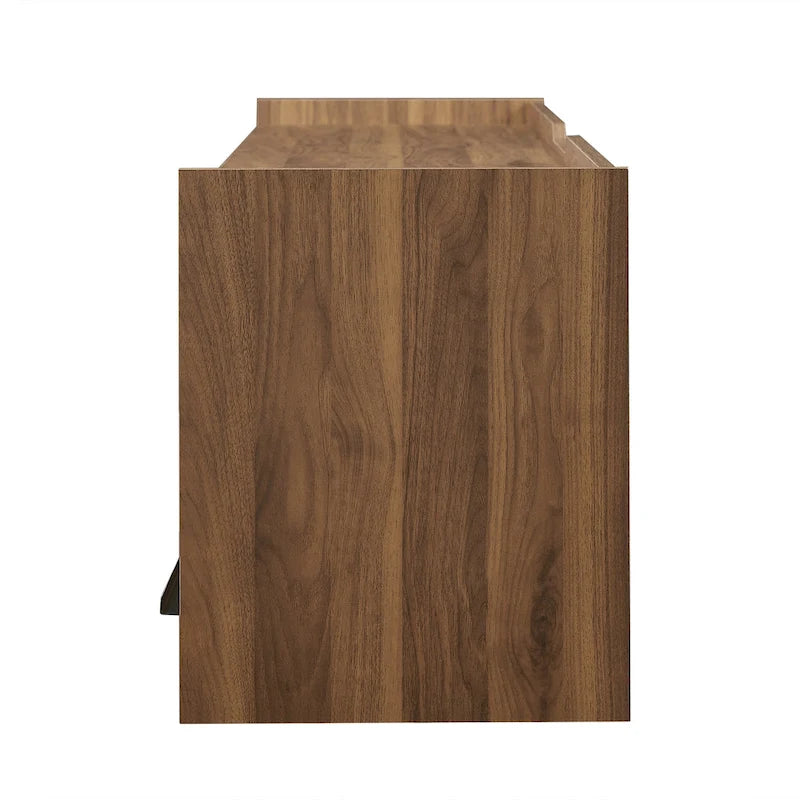 Modern TV Stand with 4 Drawers and Built-In Charging Ports