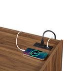 Modern TV Stand with 4 Drawers and Built-In Charging Ports
