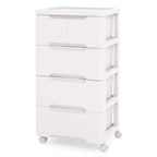 Costway 1 PCS 5-Drawer Plastic Rolling Storage Cart with 4 Universal - See Details
