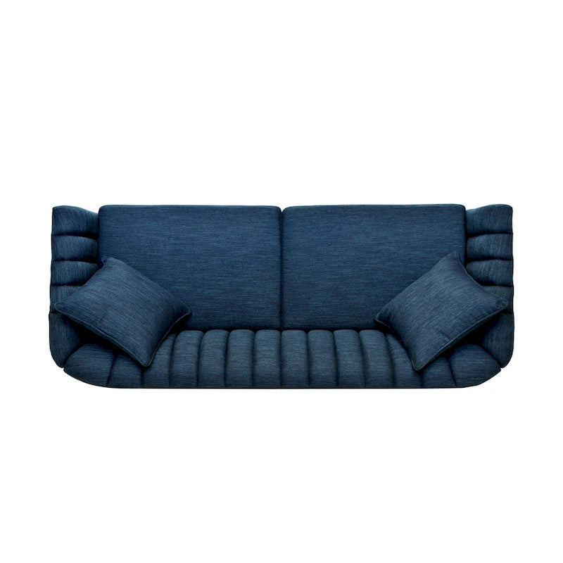 Sofa im Mid-Century-Stil mit kanalartiger Steppung