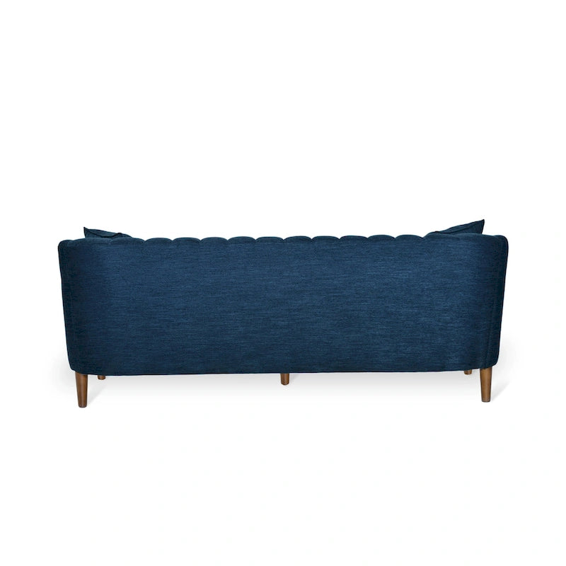 Sofa im Mid-Century-Stil mit kanalartiger Steppung