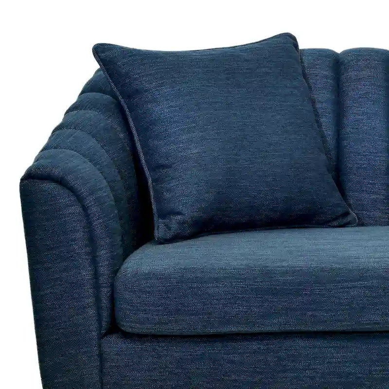 Sofa im Mid-Century-Stil mit kanalartiger Steppung
