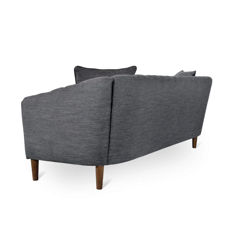 Sofa im Mid-Century-Stil mit kanalartiger Steppung