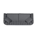 Sofa im Mid-Century-Stil mit kanalartiger Steppung