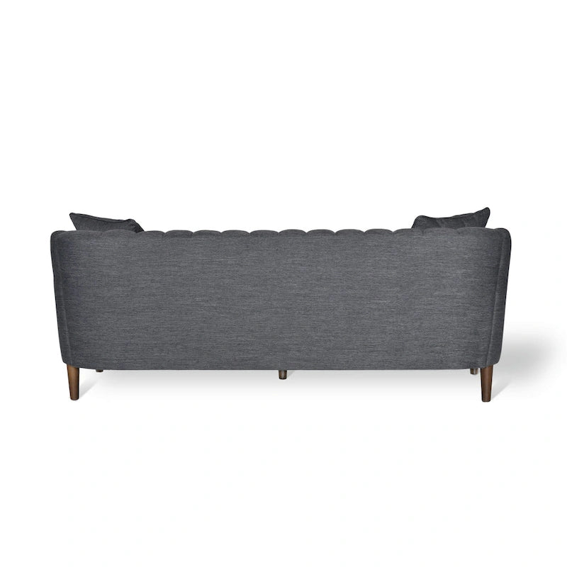 Sofa im Mid-Century-Stil mit kanalartiger Steppung