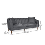 Sofa im Mid-Century-Stil mit kanalartiger Steppung