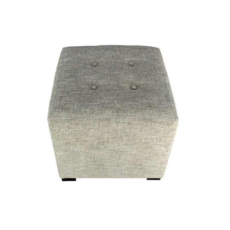 Pouf quadrato con trapuntatura a bottoni