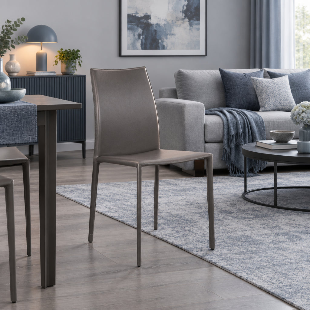 Lynda Mid-Century Modern Bonded Leather Dining Chair