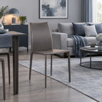 Lynda Mid-Century Modern Bonded Leather Dining Chair