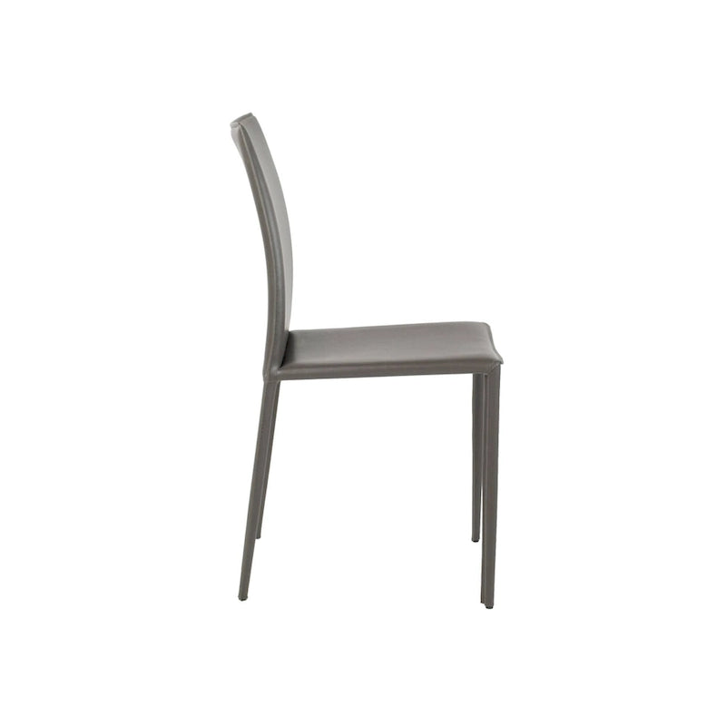 Esszimmerstuhl im Mid-Century-Modern-Stil aus Kunstleder