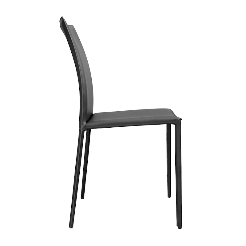 Esszimmerstuhl im Mid-Century-Modern-Stil aus Kunstleder