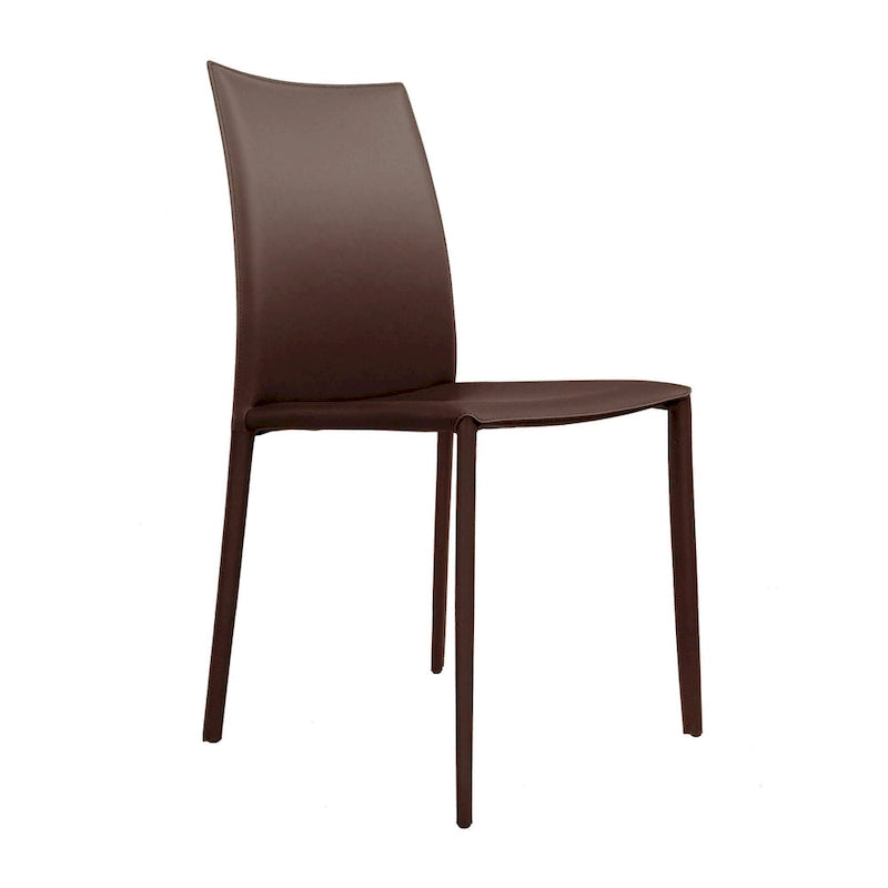 Esszimmerstuhl im Mid-Century-Modern-Stil aus Kunstleder