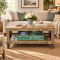 The Gray Barn Homer Natural Vintage Wheel Coffee Table