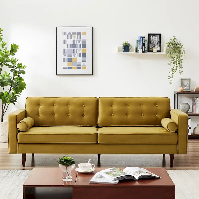 Mid Century Modern Comfortable Furniture Style Tufted Velvet Couch