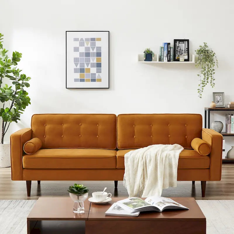 Mid Century Modern Comfortable Furniture Style Tufted Velvet Couch