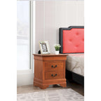Traditional Two-Drawer Wooden Nightstand