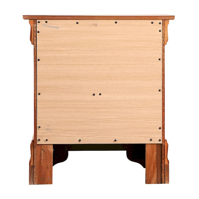 Traditional Two-Drawer Wooden Nightstand