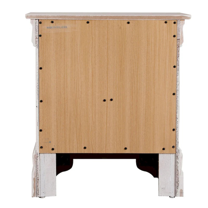Traditional Two-Drawer Wooden Nightstand