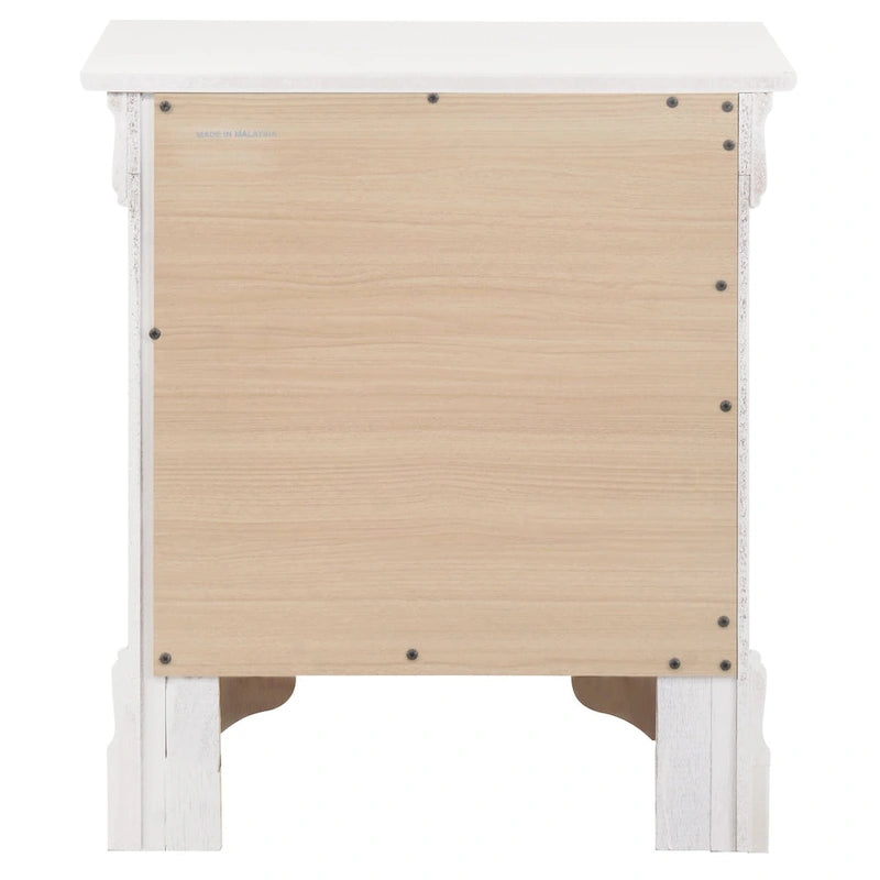 Traditional Two-Drawer Wooden Nightstand