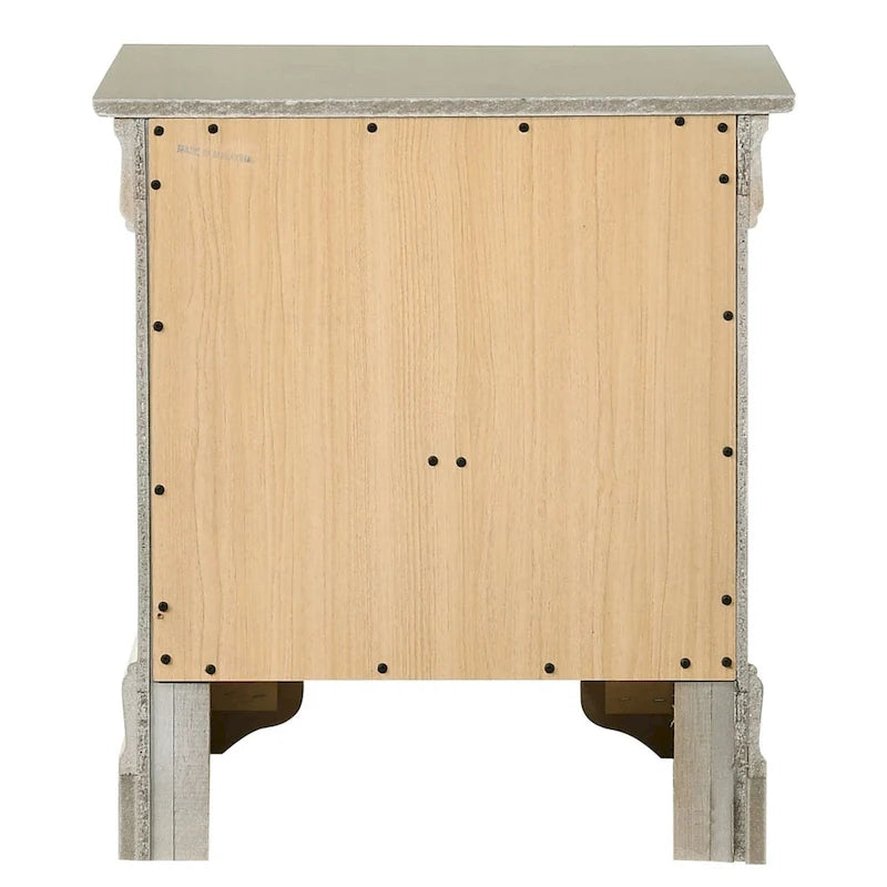 Traditional Two-Drawer Wooden Nightstand