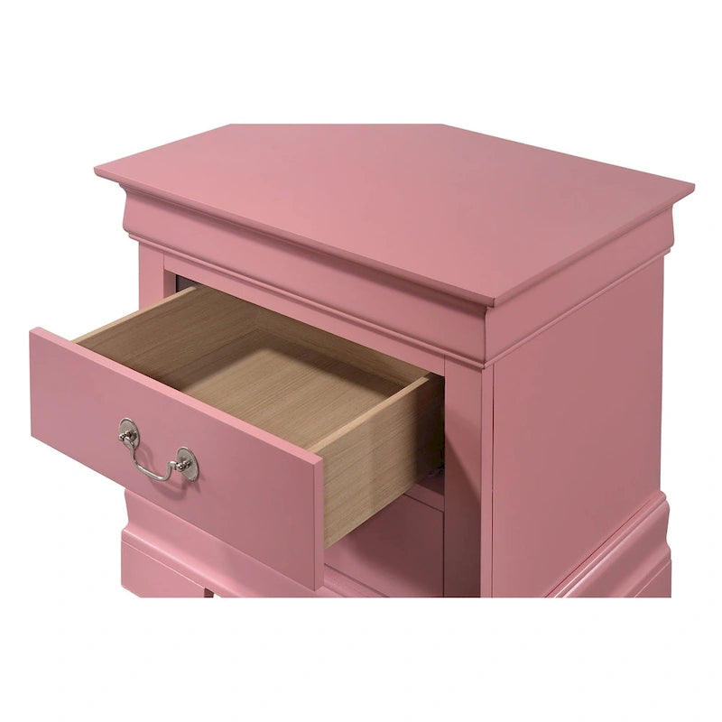 Traditional Two-Drawer Wooden Nightstand