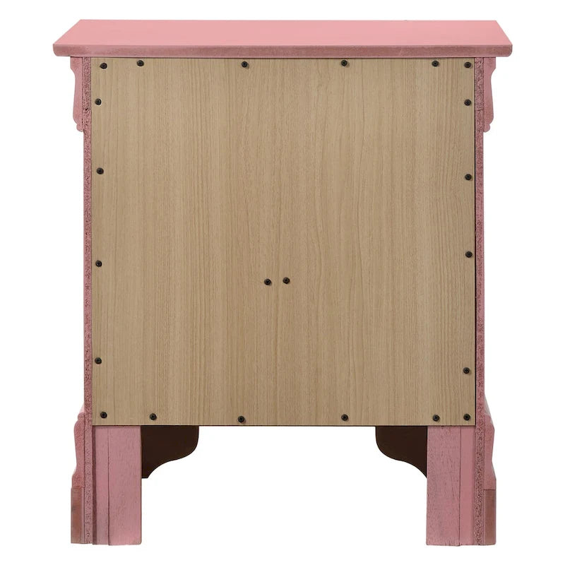 Traditional Two-Drawer Wooden Nightstand
