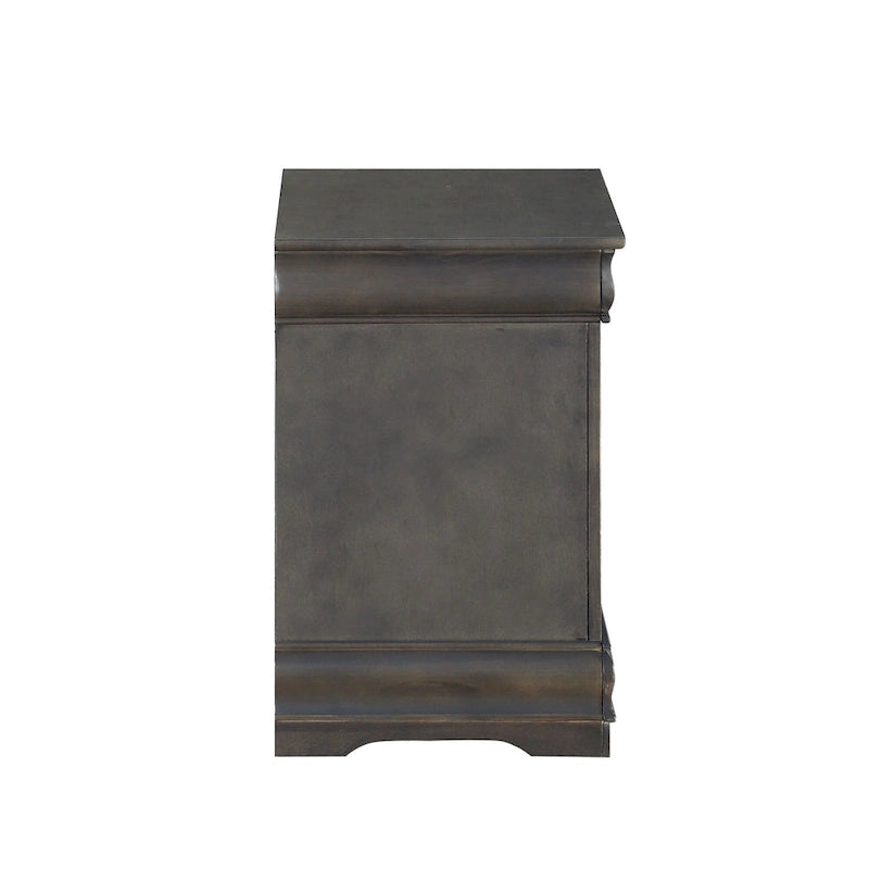 Cherry Nightstand with Brushed Nickel Hardware