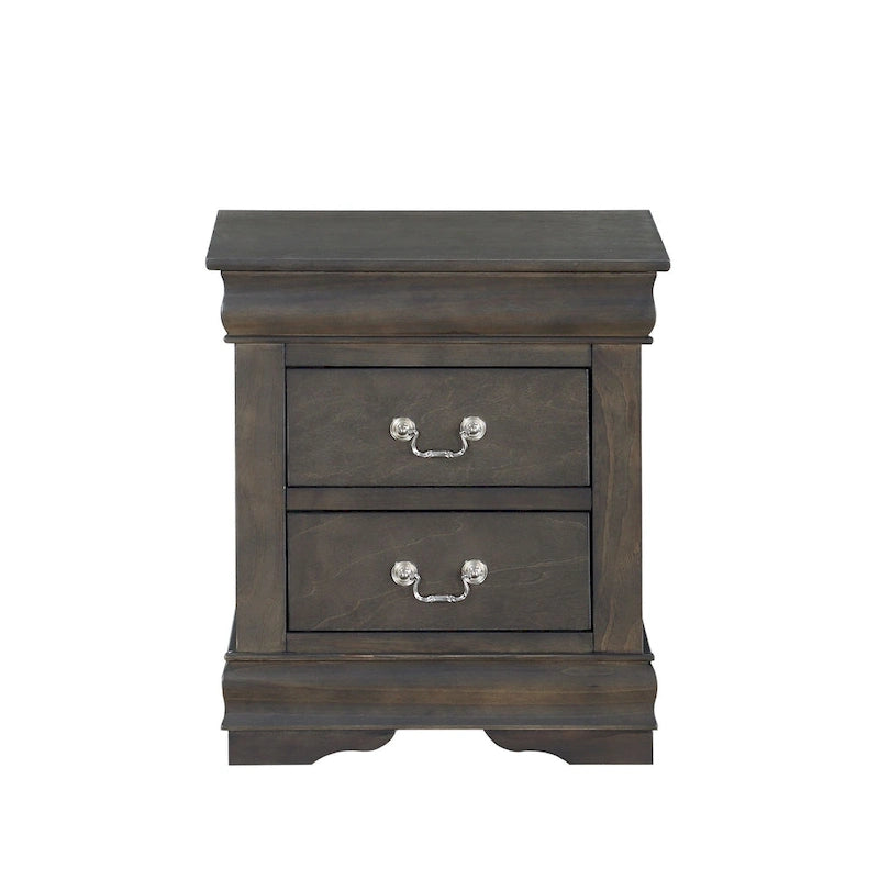 Cherry Nightstand with Brushed Nickel Hardware