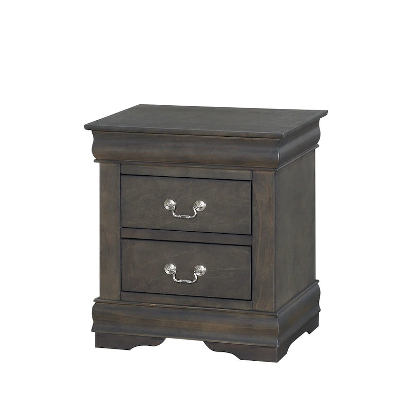 Cherry Nightstand with Brushed Nickel Hardware