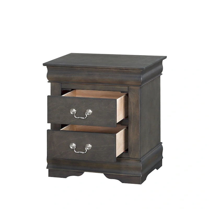 Cherry Nightstand with Brushed Nickel Hardware